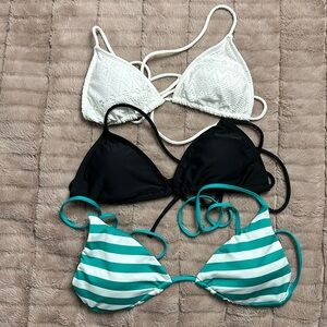 3 bikini tops B/C cups bundle